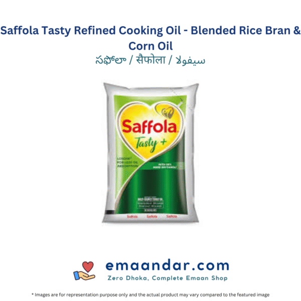 Saffola Tasty Refined Cooking Oil - Blended Rice Bran & Corn Oil