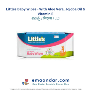 Littles Baby Wipes – With Aloe Vera, Jojoba Oil & Vitamin E – 80 Pc