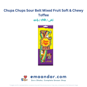 Chupa Chups Sour Belt Mixed Fruit Soft & Chewy Toffee – 57.6 gm