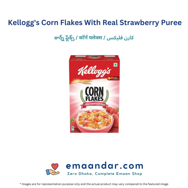 Kellogg's Corn Flakes With Real Strawberry Puree