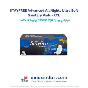 STAYFREE Advanced All Nights Ultra Soft Sanitary Pads – XXL – 28 Pc