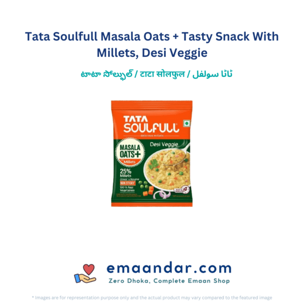 Tata Soulfull Masala Oats + Tasty Snack With Millets, Desi Veggie