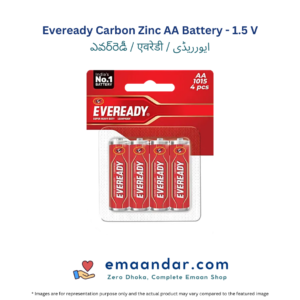 Eveready Carbon Zinc AA Battery – 1.5 V – 4 Pc